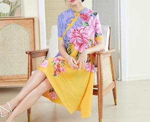 เดรสมีจีบ Miyake <span class=keywords><strong>ผม</strong></span><span class=keywords><strong>ทรง</strong></span>หลวมไซส์ใหญ่พิเศษพิมพ์ลายแฟชั่นใหม่ - Product Image 2