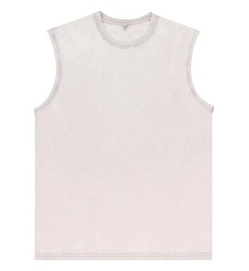 Camiseta sin mangas de algodón pesado vintage de verano al por mayor, estilo retro desgastado, transpirable y de secado rápido para hombre y mujer - Product Image 5