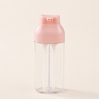 ZhiMei Promotion Bouteille de 200 ml à double pompe sérigraphiée pour deux liquides, idéale pour colorant capillaire, shampoing, nettoyant visage et lotion
