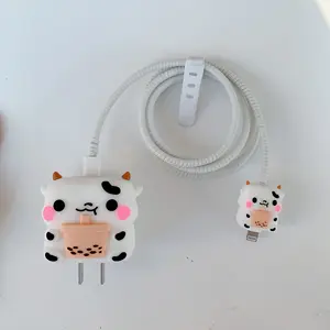 Neuer Cartoon Charger Protector Ladekopf Protector Cable Winder für Iphone 18/20w Schnell ladekopf