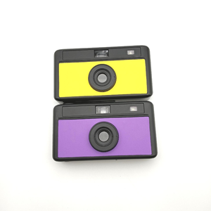 Appareil photo numérique instantané sans écran, jaune et violet, avec coque noire en plastique, pour film 35 mm ISO400 - Product Image 4