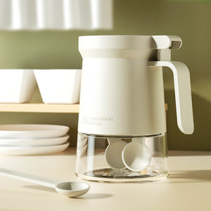 Pot de rangement en verre pour condiments, pot à épices domestique, pot à sel et sucre avec cuillère, <span class=keywords><strong>accessoires</strong></span> de cuisine et de restaurant en gros - Product Image 2