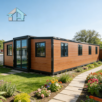 Conteneur extensible de 40 pieds de qualité hôtelière, design moderne respirant, suite multi-chambres, maison préfabriquée pour le développement de centres de villégiature