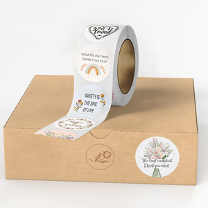 Nuovo Stile di Etichette Adesive Circolari per Bibbia, Decorazione Regalo, Sigillatura Buste TA-11-12 'Credi in Te Stesso' - Product Image 2