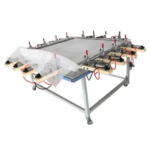 manual Simple pneumatic silk screen print printing machine mesh stretcher for frame mesh