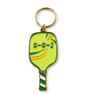 Porte-clés en alliage de zinc moulé sous pression avec logo personnalisé, forme de pickleball <span class=keywords><strong>Minecraft</strong></span>, accessoires pour sac à main - Product Image 1