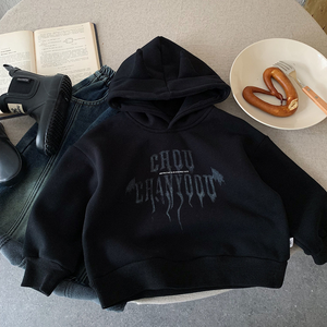 <span class=keywords><strong>Sweat</strong></span> à capuche vintage imprimé goutte à goutte pour enfants, streetwear haut de gamme, hiver 2025 - Product Image 1