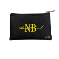 Porte-monnaie et porte-cartes en cuir personnalisé coloré, pochette à fermeture éclair avec monogramme pour cadeaux et voyages