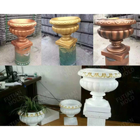 Cetakan Pot Bunga Plastik Pre-Cast untuk Taman Luar Ruangan, Dekoratif, Presisi Tinggi, Warna dan Ukuran Dapat Disesuaikan, Dijual