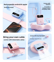 Chargeur portable 2-en-1 ultra fin en PVC, charge rapide PD20W 10000MAH, haute capacité, certifié 3C, batterie externe compacte Micro