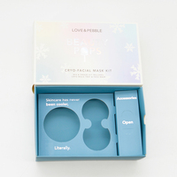 Kit de masque facial avec logo imprimé personnalisé Boîte PR Emballage de maquillage Boîte en carton pour cosmétiques avec insert en papier et manchon