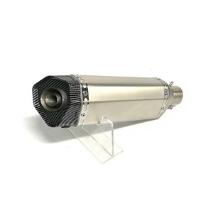 Silenciador de escape deportivo modificado para motocicleta, forma Hexagonal pequeña, nueva condición, silenciador de escape de adaptación perfecta de acero - Product Image 1
