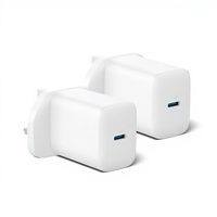 Anker USB-C 2-Pack 20W Pengisi Daya Dinding Cepat Model 312 untuk iPad Pro/ Pro 2 15/15 Plus/Pro (Kabel Input 100-240V Tidak Termasuk)