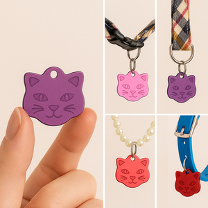 Placa de Identificación para Mascotas Directo de Fábrica, Múltiples Formas, Esmalte Colorido, Placa de Metal para Perros con Información de Contacto Grabada, Placa con Nombre para Mascotas - Product Image 2