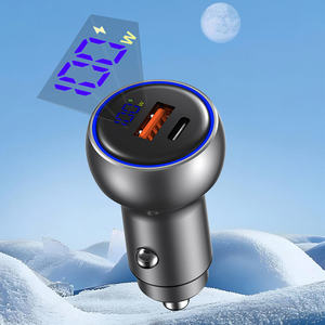 Encendedor de Cigarrillos Vertical con Pantalla LED, 2 Puertos Qc3.0 30w 100w, Cargador de Coche USB Tipo-C para Teléfono Móvil - Product Image 5