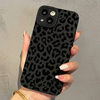 Noir léopard impression élève oeil Pro caméra trou TPU housse de téléphone portable pour Iphone 7 8 X Xr Xs 11 12 13 14 15 16 17 Pro Max