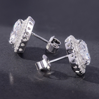 ABIDING Orecchini a perno con diamante coltivato in laboratorio taglio a cuore, montatura a doppio alone, personalizzabili, prezzo all'ingrosso, da fabbrica di gioielli in oro