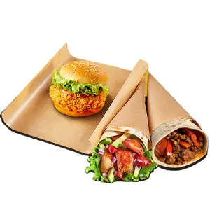 pişirme yaprak kağıt baskılar Suppliers-Tavuk rulo burger kraft yağlı kağıt büyülü ambalaj baskı ambalaj poşetleri sac pişirme ambalaj kağıdı