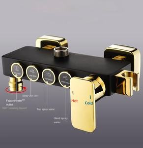 China Factory Luxus-Dusch set Badezimmer-Dusch system In-Wall-Mischbatterie-Wasserhahn Heiß Kalt 4-Funktions-integrierte Dusche - Product Image 4