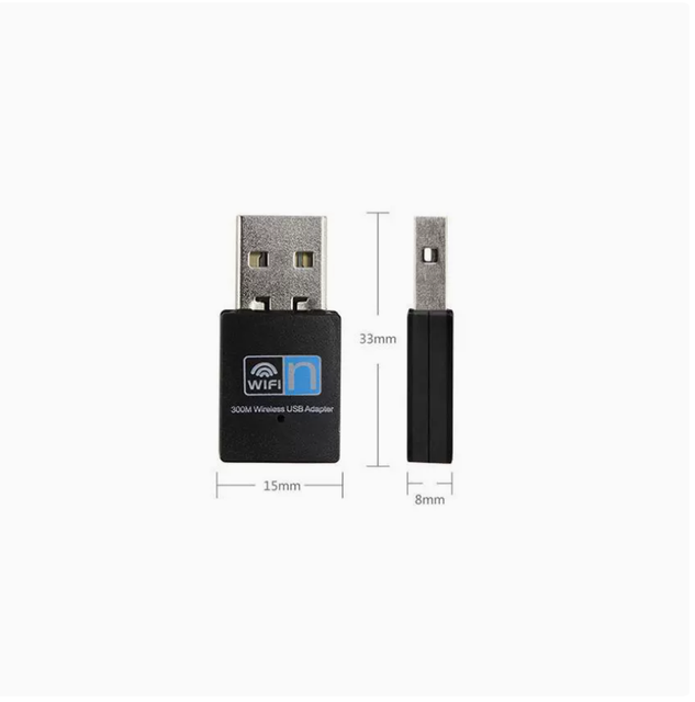 RTL8192 USB Wireless Network Adapter for Computers, WiFi Receiver, 300M Wireless Network Adapter Transmitter/Receiver