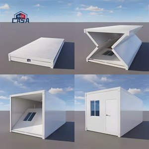 Conteneur pliable moderne en kit, maison/bureau mobile préfabriquée en acier pliable - Product Image 5
