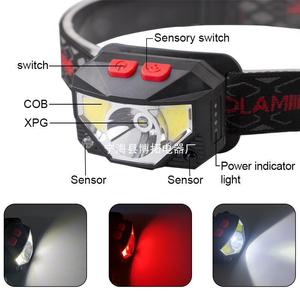 ไฟหน้าแบบ LED COB แหล่งกำเนิดแสงคู่ แบตเตอรี่แบบชาร์จไฟได้ แสงสีขาว สำหรับกิจกรรมกลางแจ้ง ตั้งแคมป์ ตกปลา ชาร์จผ่าน USB - Product Image 3