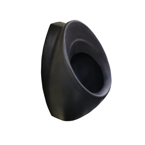 Urinoir mural moderne pour hommes, en céramique, noir, résistant aux hautes températures et inaltérable, avec capteur, pour usage hospitalier, style hôtelier Shangqi - Product Image 3