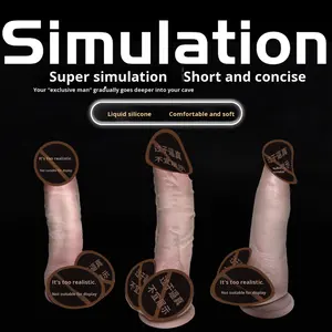 Dildo réaliste personnalisé en silicone souple pour stimulation vaginale féminine, masturbation et orgasme – Simulation adulte - Product Image 1