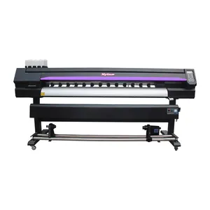 High quality large format 1.8m eco solvent inkjet printer machine and cutter for xp600 head car sticker huge billboard