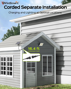<span class=keywords><strong>Faro</strong></span> <span class=keywords><strong>LED</strong></span> <span class=keywords><strong>Solare</strong></span> 100W 200W 300W IP65 Impermeabile, Luce di Sicurezza per Esterni con Sensore di Movimento per Giardino e Stadio - Product Image 4