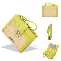 Dompet Wanita Kecil Baellerry High Premium Color Block Zipper, Banyak Slot Kartu