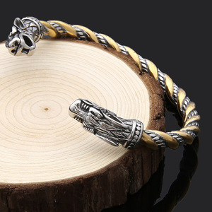 Bracelet Dragon <span class=keywords><strong>Viking</strong></span> en acier inoxydable pour homme, bijou païen Odin <span class=keywords><strong>du</strong></span> <span class=keywords><strong>dieu</strong></span> nordique, nouveauté 2022 - Product Image 2