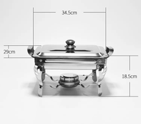 Équipement commercial Buffet Poêle Buffet Ensemble Chauffe-plats en acier inoxydable pour la restauration