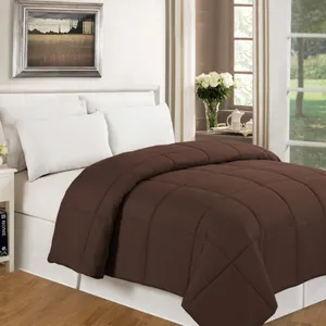 Supporto all'ingrosso personalizzato ODM OEM fluffy brown copriletto queen size set biancheria da letto piumino trapuntato trapunta
