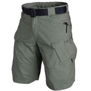 Pantalones Cortos Tácticos Deportivos para Hombre de Buena Calidad, de Secado Rápido, de Poliéster Color Caqui con Múltiples Bolsillos - Product Image 2