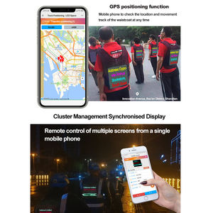 Chaleco Publicitario LED Impermeable a Todo Color, Pantalla LED Portátil con Mensaje Desplazable, Mochila con Pantalla LED - Product Image 5