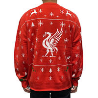 Pull Jacquard Tricoté Personnalisable à Manches Longues et Col Rond pour Équipes de Football – Vente en Gros