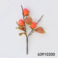 Enkelvoudige steel 7 hoofden Persimmon Oranje Rood 88cm Kunstmatige vruchten Milieuvriendelijk Halloween Feest Bruiloft Kerstmis Pasen Huis