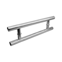 ZD Design moderne verre commercial poignée de porte en bois acier inoxydable H forme 304 polonais rond Tube douche tirer pour hôtels