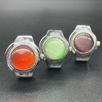 Montre-bague à quartz avec pierre précieuse, bijou tendance pour hommes et femmes, idéale pour le commerce transfrontalier