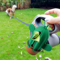 Forme de Cactus Logo Personnalisé Durable Silicone Chien Merde Sac Emballage Conteneur Distributeur Portable Sac Poubelle Pour Animaux De Compagnie