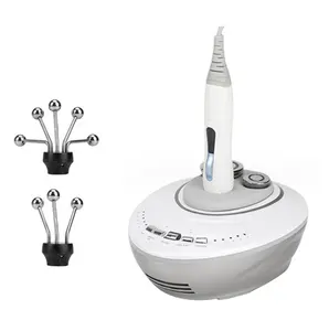 Portable 2 en 1 Micro courant boule magique RF chauffage EMS désintoxication Fascia Vibration beauté Machine pour le lifting du visage