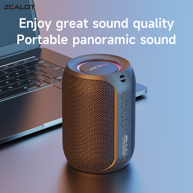 Best-Selling S324pro Panoramic Speaker 360 Immersive Sound RGB Light Effects Waterproof Wireless Audio System