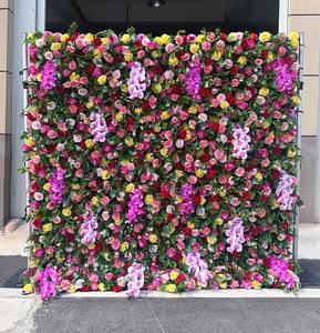Fondo de pared de flores de hierba floral Panel de flores artificiales enrollables <span class=keywords><strong>para</strong></span> decoraciones de bodas al aire libre - Product Image 6