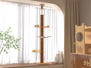 Fabricant de <span class=keywords><strong>gros</strong></span> <span class=keywords><strong>arbre</strong></span> à <span class=keywords><strong>chat</strong></span> du sol au plafond-Tour d'escalade en sisal en bois <span class=keywords><strong>avec</strong></span> mobilier de condo et plate-forme de saut pour animaux de compagnie - Product Image 5