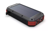 Banque d'énergie solaire étanche 30000mAh chargeur solaire étanche 50000mAh Banque d'alimentation portable pour l'extérieur Banque d'alimentation à lumière LED