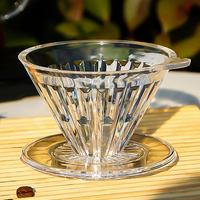 Filtre à café en plastique réglable de 1 à 4 tasses pour un brassage manuel de style barista, design durable et léger