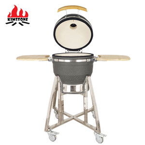 KIMSTONE Nouveau design 18 pouces Grand <span class=keywords><strong>barbecue</strong></span> rotatif en céramique Hibachi avec revêtement en mousse et <span class=keywords><strong>charbon</strong></span> de bois pour <span class=keywords><strong>barbecue</strong></span> multi-personnes - Product Image 2