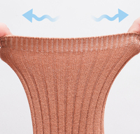 Chaussettes décontractées respirantes de couleur unie pour tout-petits, chaussettes en coton tricotées à double aiguille pour bébés garçons et filles