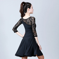 Mode dentelle femme robe de danse latine diamant Performance porter pour dame Sexy Costume haute qualité OEM livraison directe